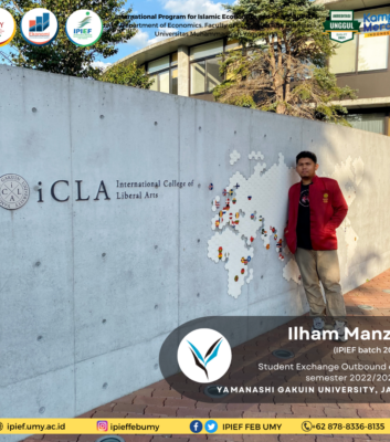 Ilham Manziz Student Exchange Outbound even semester 2022/2023 to Ya﻿manashi Gakuin University, Japan